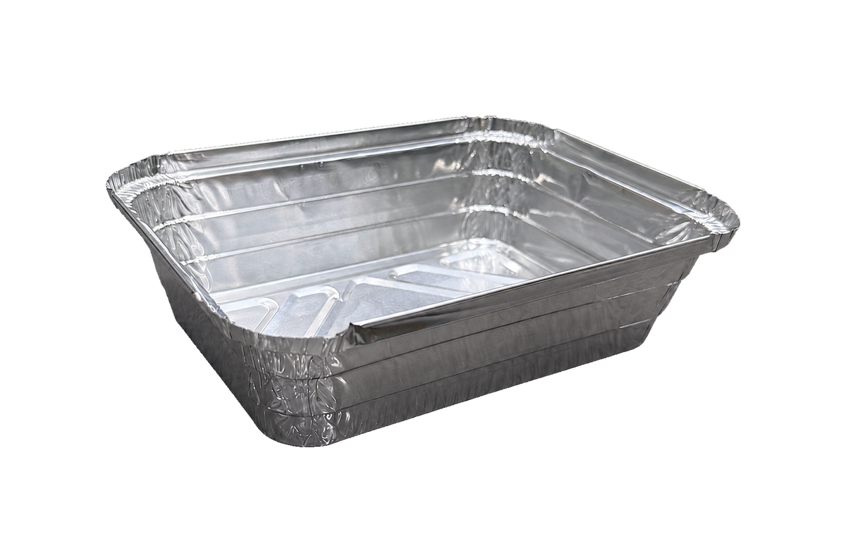 Smart USA BLD155 1.5 lb Deep Oblong Aluminum Foil Take-Out Pans - Made in USA