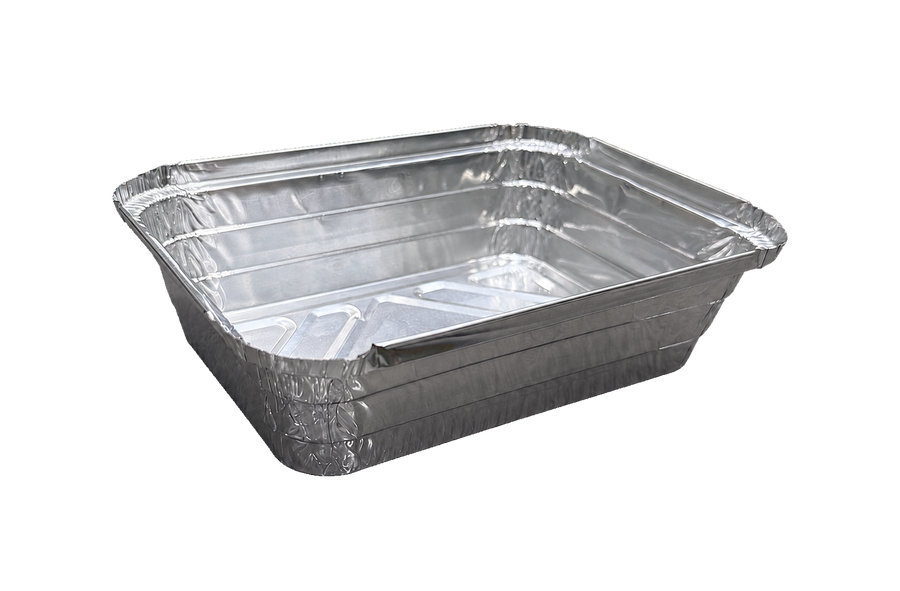 Smart USA BLD155 1.5 lb Deep Oblong Aluminum Foil Take-Out Pans - Made in USA