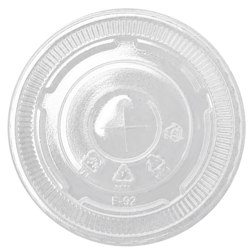 Karat 92mm PET Plastic Flat Lids - 1,000 Lids