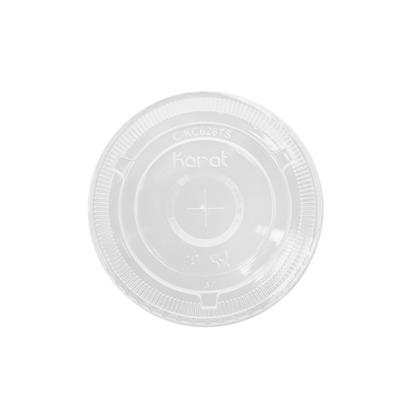 Karat 98mm PET Plastic Flat Lids - 1,000 Lids
