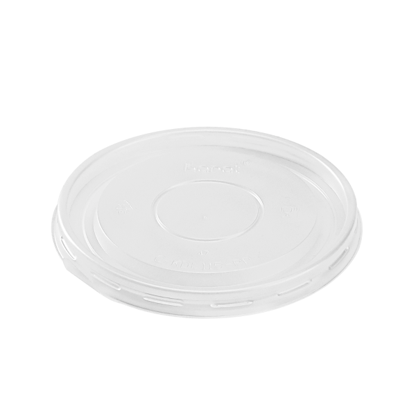 Karat 32 oz PP Plastic Food Container Flat Lids (115mm) - 500 Lids