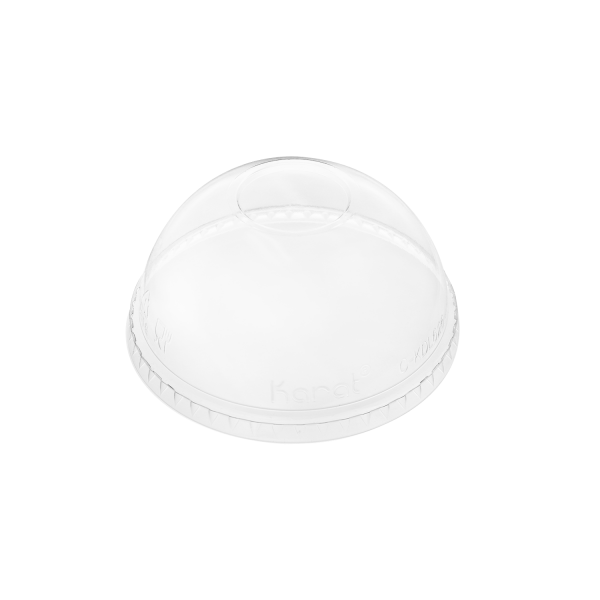 Karat 98mm PET Dome Lids - No Hole - 1,000 Lids