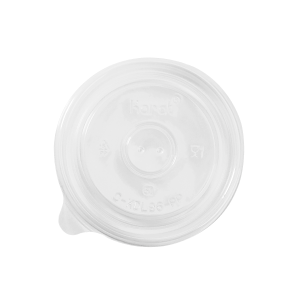 Karat 6/10oz PP Plastic Flat Lids for Paper and Gourmet Food Container (96mm) - 1,000 Lids