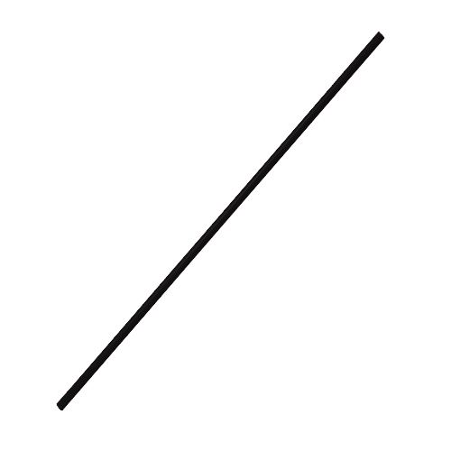 Karat 7.5'' Stir Straws (3mm) - Black - 5,000 Straws