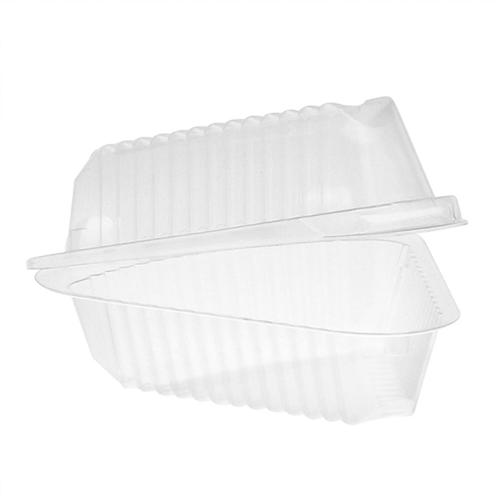 9" Hinged Lid OPS Pie Wedge Container (504 Per Case)