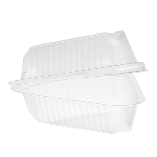9" Hinged Lid OPS Pie Wedge Container (504 Per Case)