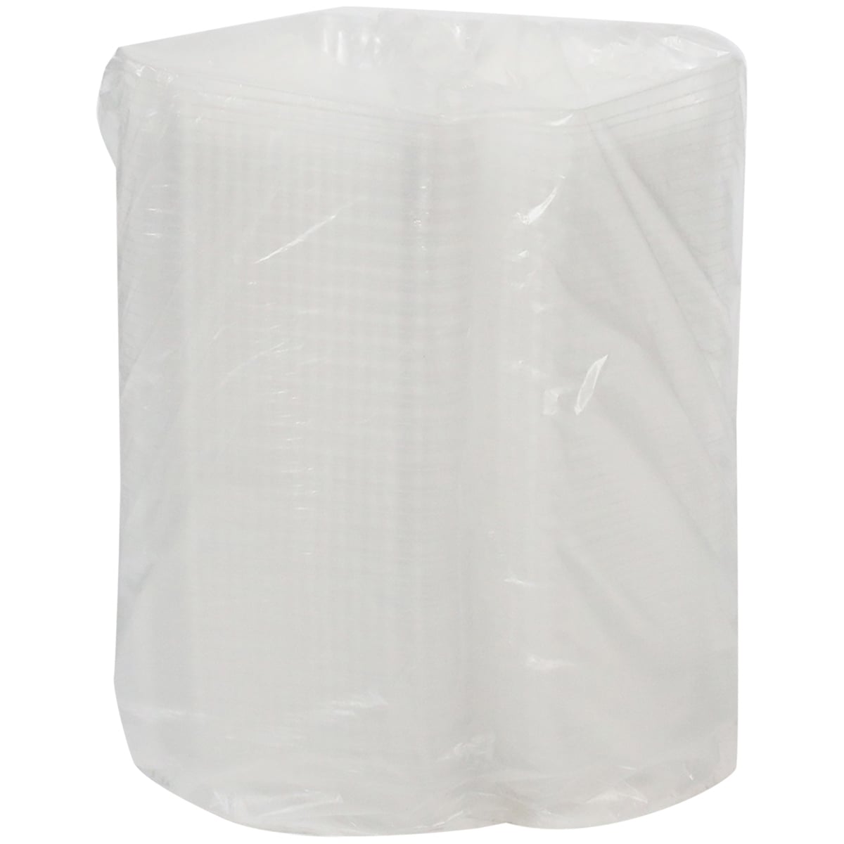 Clear hinged pie wedge container holding a slice of pie, shown for bakery and grab-and-go display