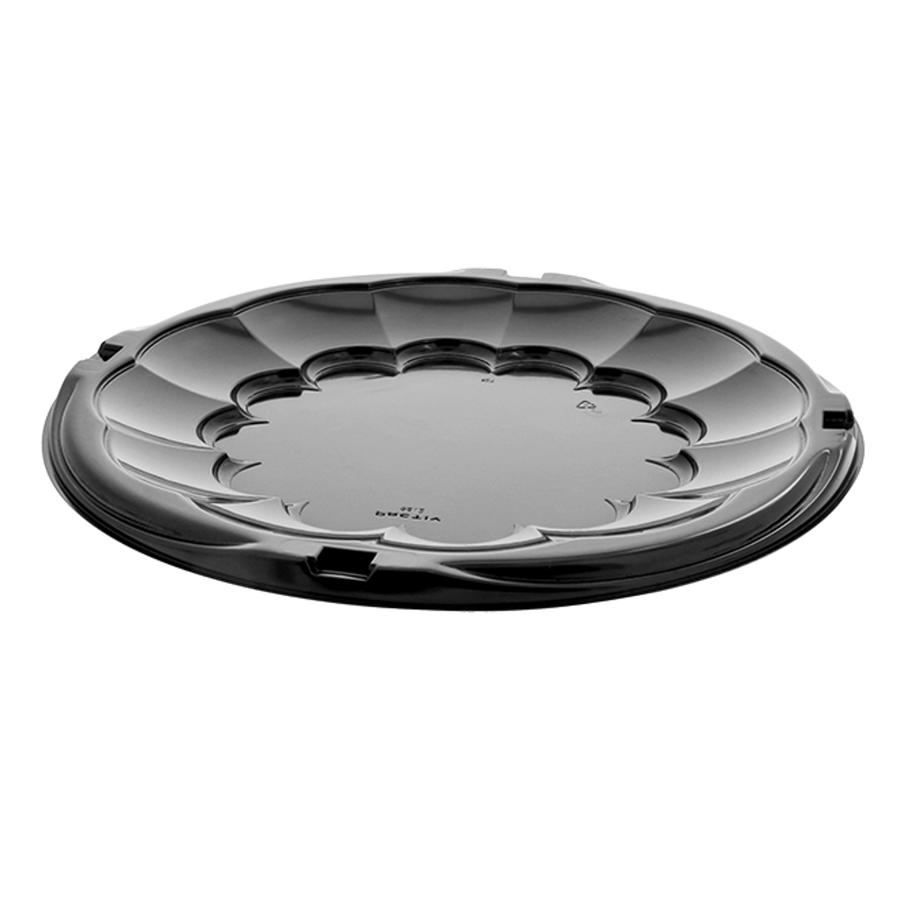 Pactiv 9812K: 12" SmartLock® Caterware® Tray, Black, 50 ct.