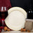 Ivory Plastic Plates with Gold Rim