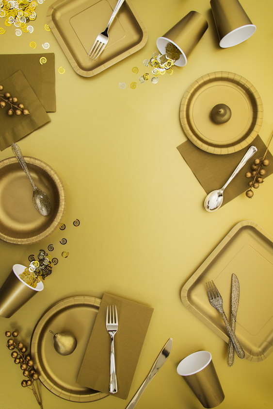 Glittering Gold Beverage Napkin 2PLY (1200 Per Case)