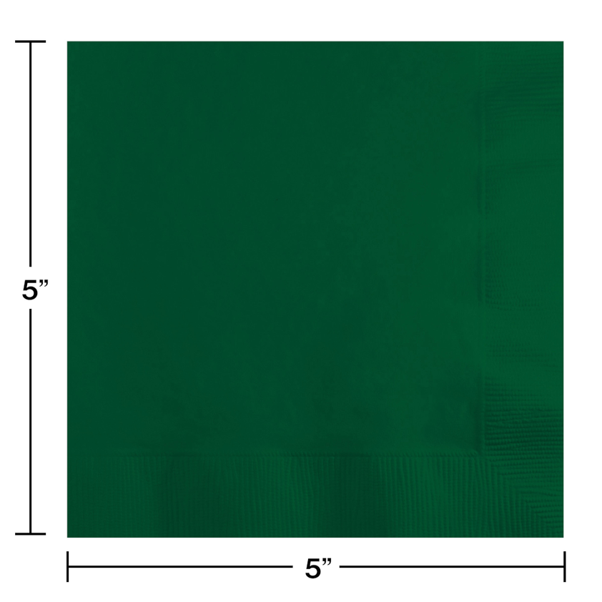 Hunter Green Beverage Napkin 2PLY (1200 Per Case)