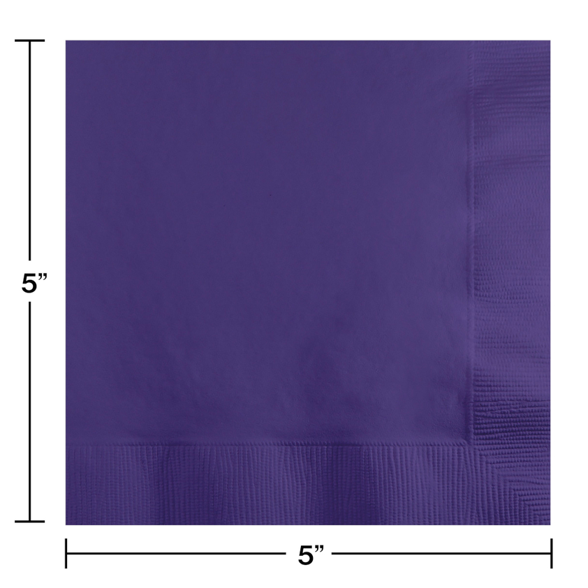 Purple Beverage Napkin 2PLY (600 Per Case)