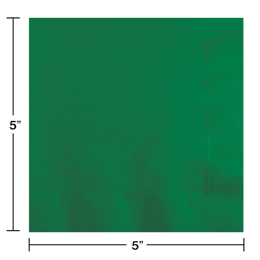 Emerald Green Beverage Napkin 2PLY (600 Per Case)
