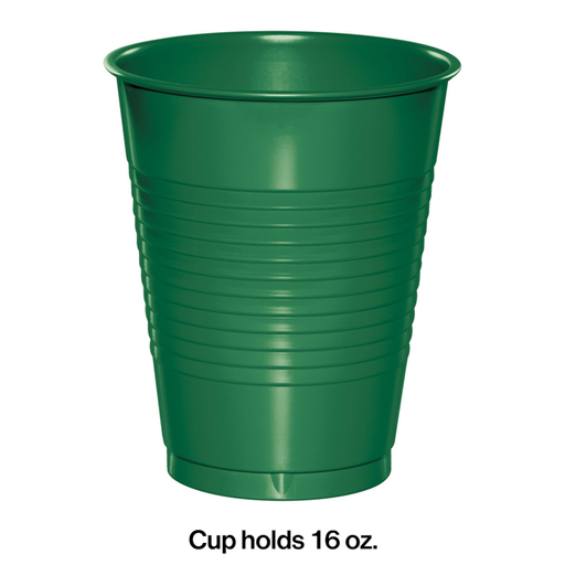 Emerald Green 16oz Plastic Cups (240 Cups Per Case)