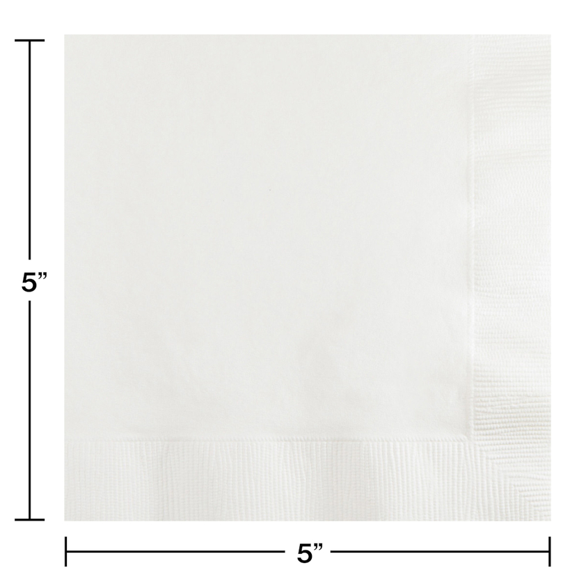 White Beverage Napkin 2PLY (600 Per Case)