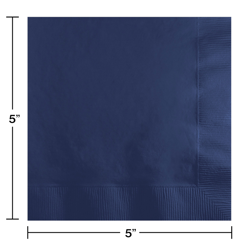 Navy Beverage Napkins 2PLY (1200 Per Case)