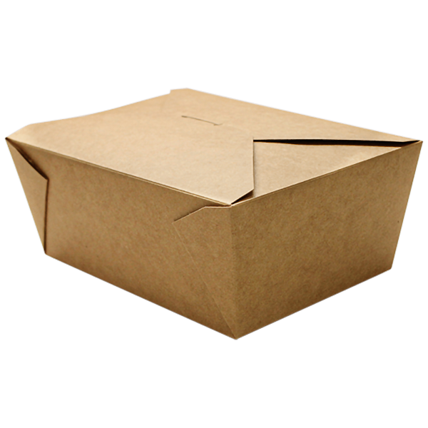 Bio Pack #4- 110 fl oz Fold-To-Go Box- Kraft - 160 Containers Per Case
