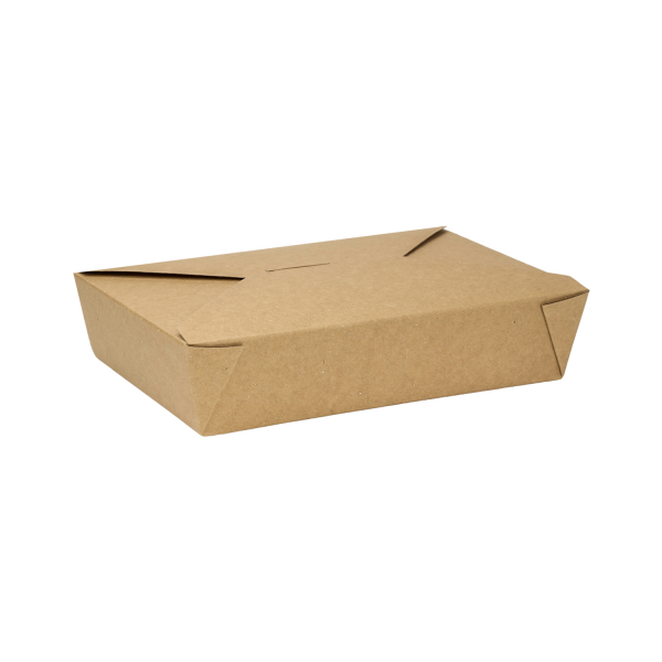 Bio Pack #2- 54 fl oz Fold-To-Go Box- Kraft - 200 Containers Per Case