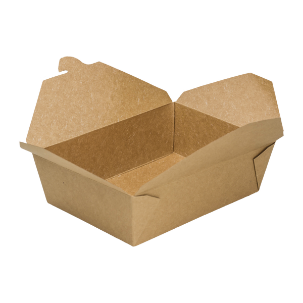 Bio Pack #3- 76 fl oz Fold-To-Go Box- Kraft - 200 Containers Per Case