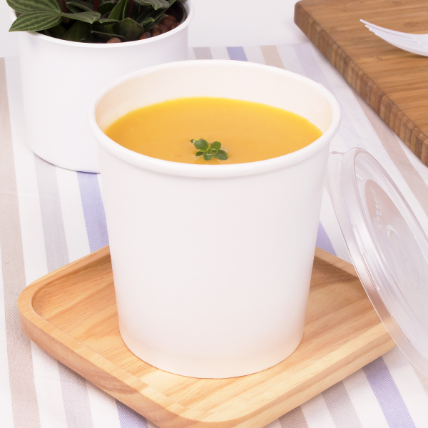 Karat 16 oz Gourmet Food Container (96mm) - White - 500 Containers
