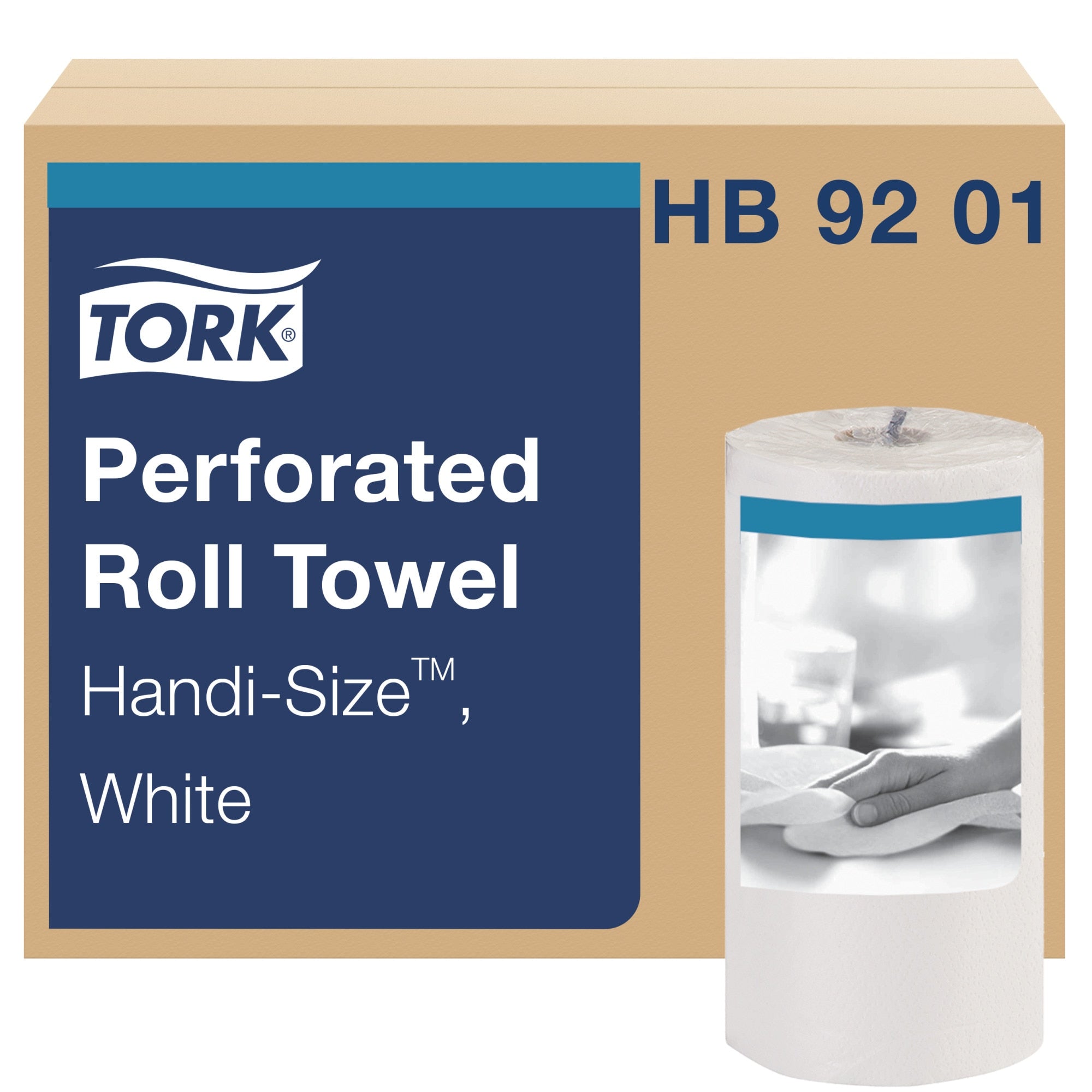 Tork White Perforated Towel 120-ct Advanced 6.75X11 Household — Case of 30 (HB9201)