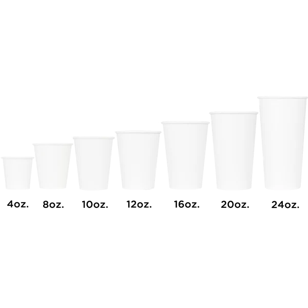 Paper Hot Cups 8oz-24oz (Avail in White or Design)