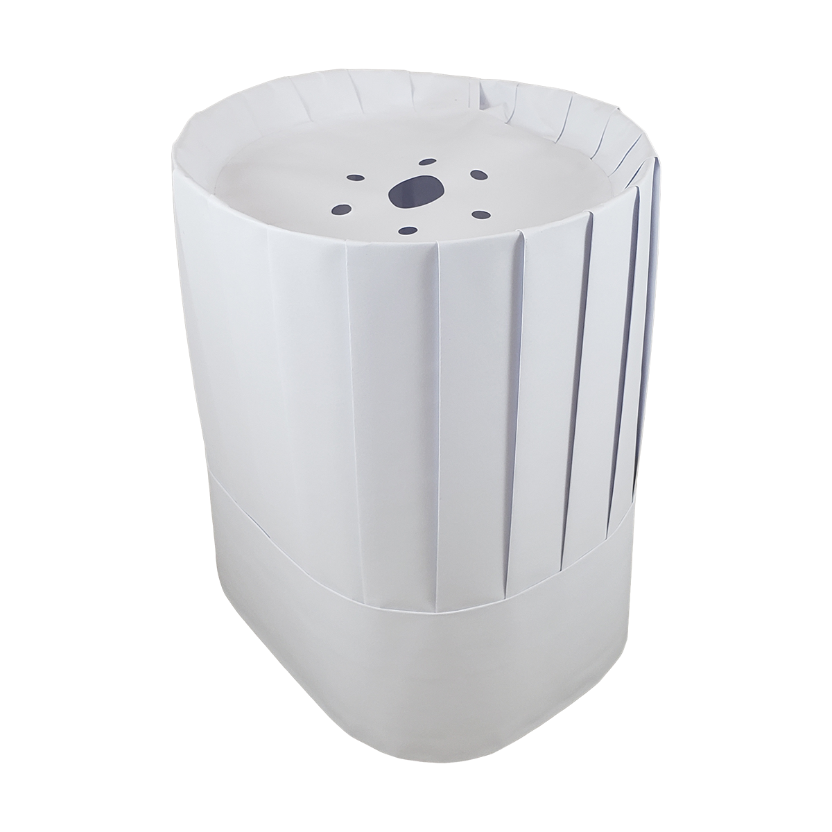 9" White Paper Chef Hat - Disposable Cordon Bleu Toque (Case of 12) - KCB9