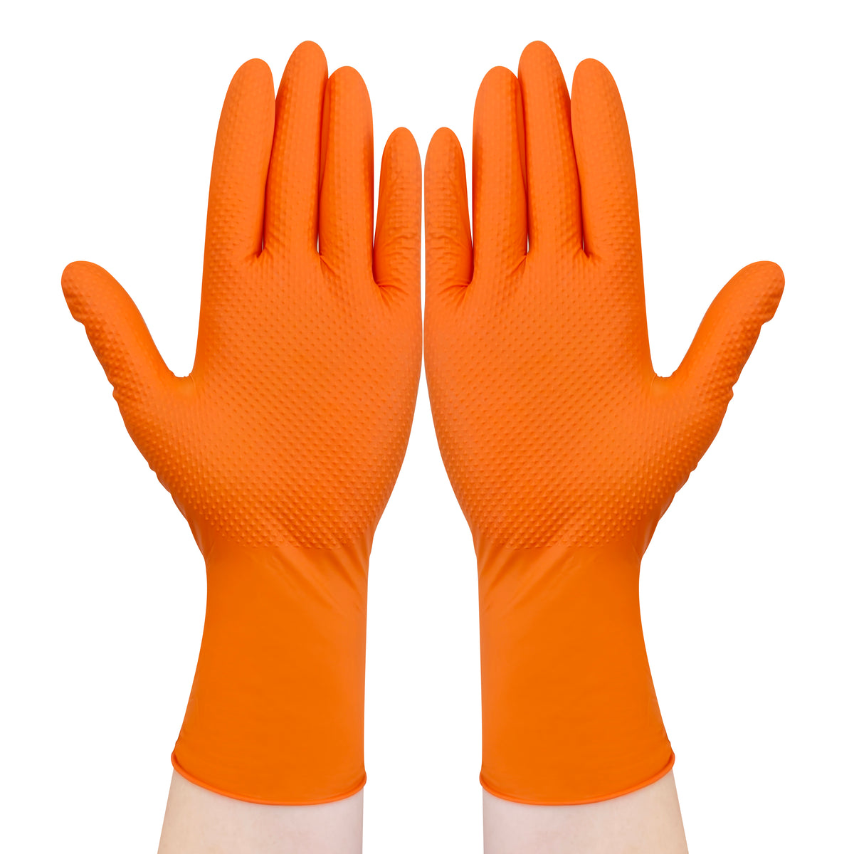 Orange Diamond Nitrile Gloves Medium NORD50M