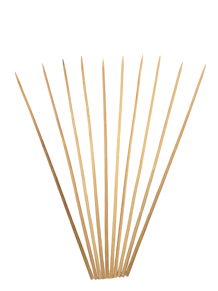 10" Bamboo Skewers - Disposable Grilling & Serving Skewers (Case of 12 x 10 x 100) - BA10