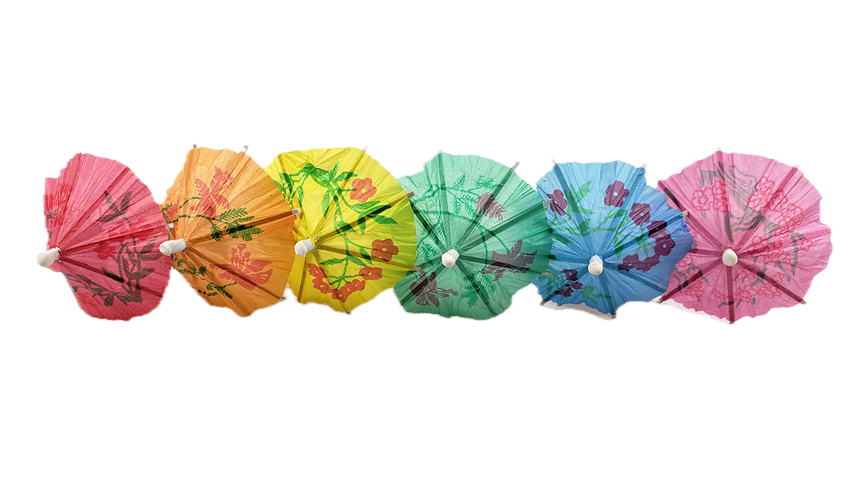 4" Paper Parasol Picks TPAR200