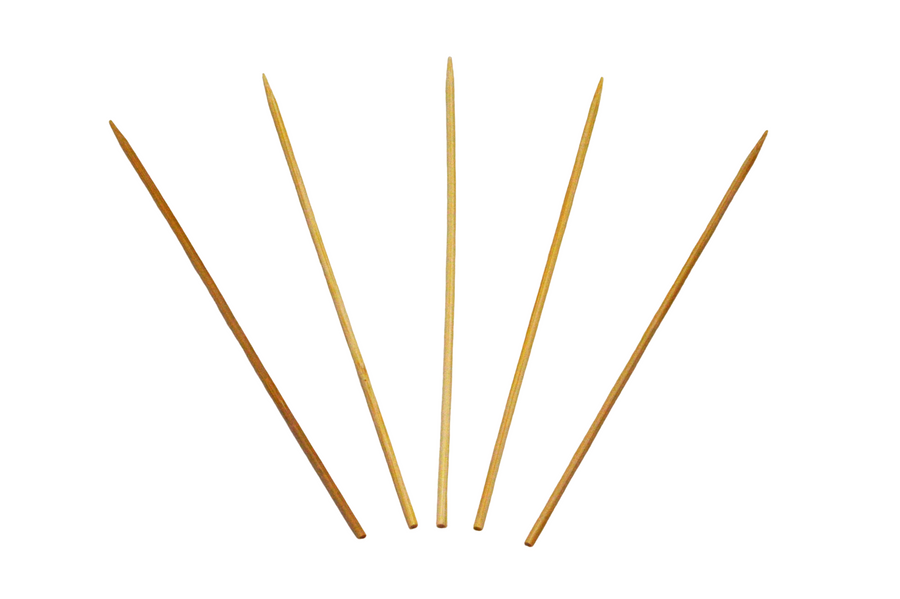 6" Bamboo Skewers - Disposable Grilling & Serving Skewers (Case of 12 x 16 x 100) - BA6
