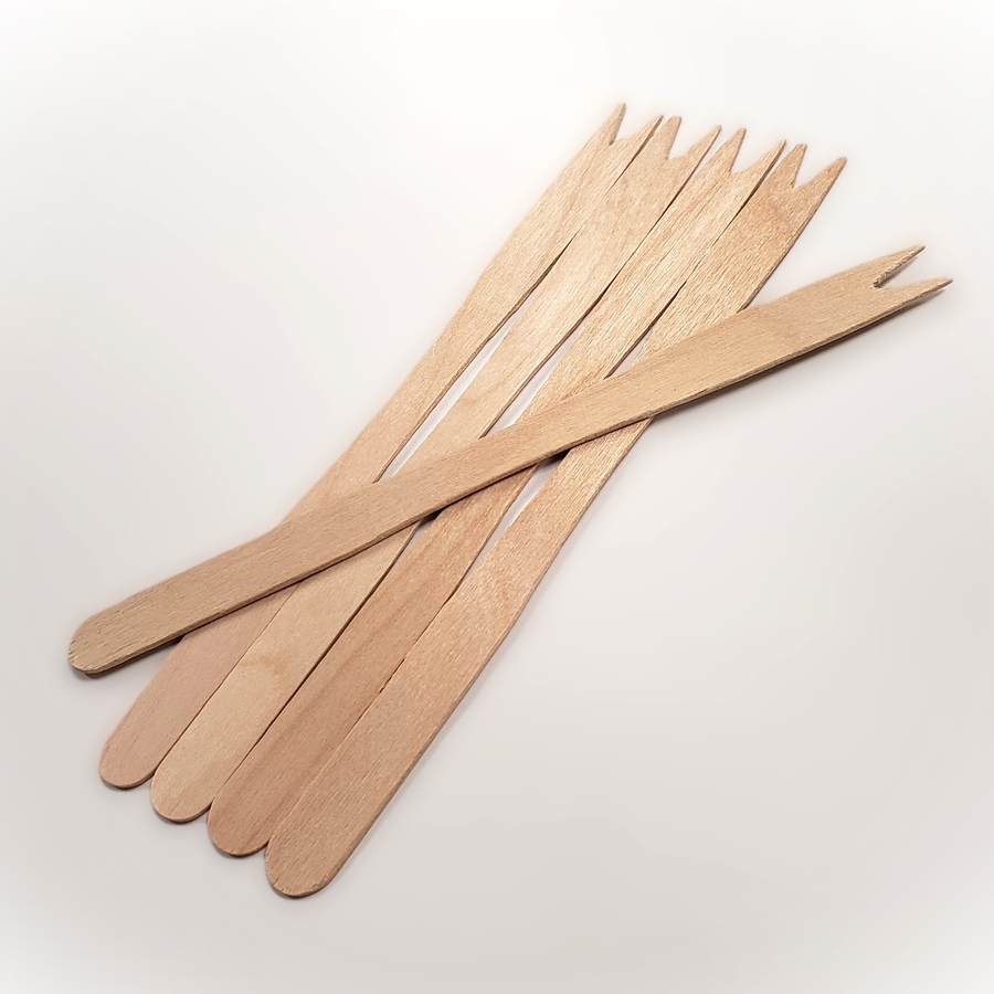5.5" Wood Fork Picks - Disposable Sandwich & Appetizer Picks (Case of 8 x 1,000) - TWF1000