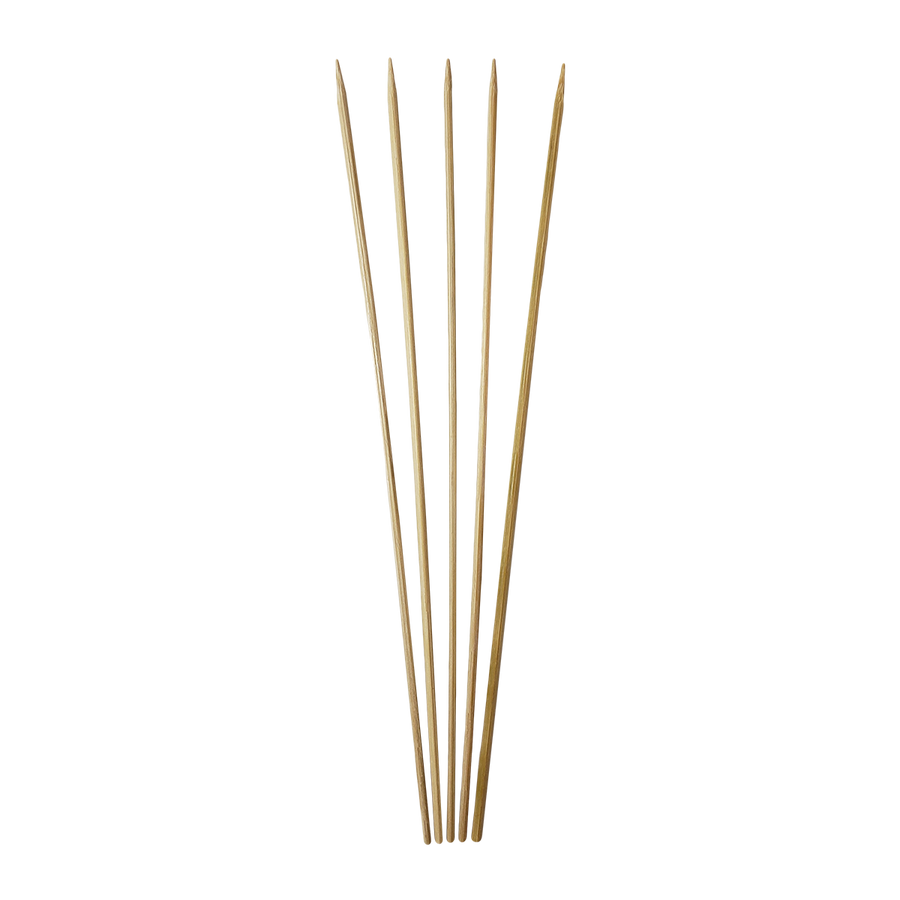 8" Bamboo Skewers - Disposable Grilling & Serving Skewers (Case of 12 x 16 x 100) - BA8