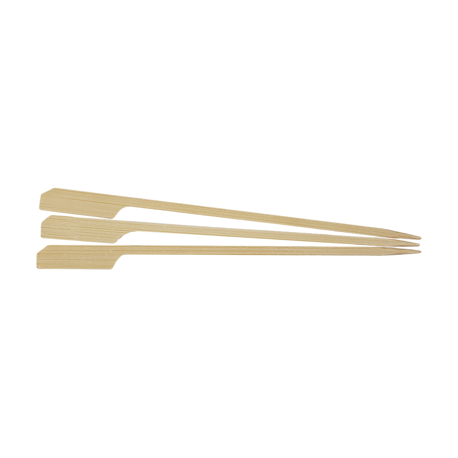 6" Bamboo Paddle Picks - Decorative Appetizer & Garnish Picks (Case of 10 x 100) - BPAD6