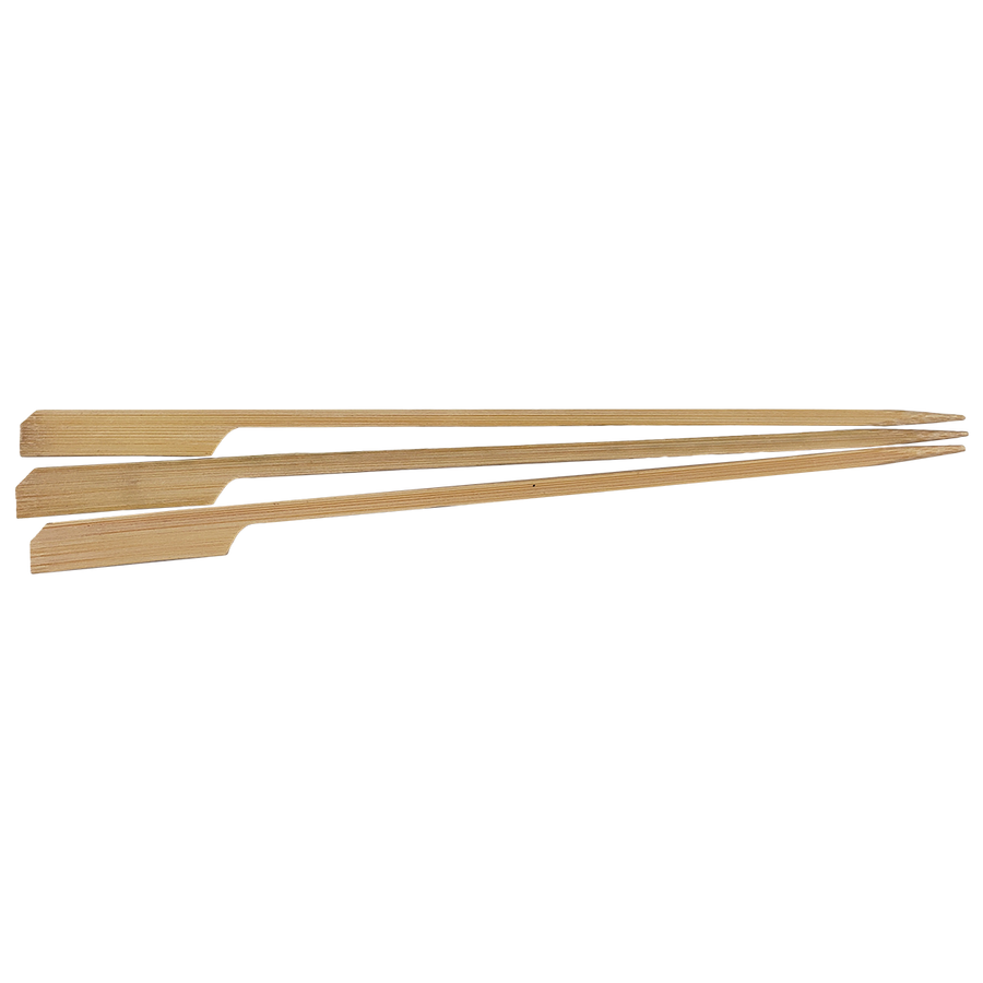 7" Bamboo Paddle Picks - Decorative Appetizer & Garnish Picks (Case of 10 x 100) - BPAD7