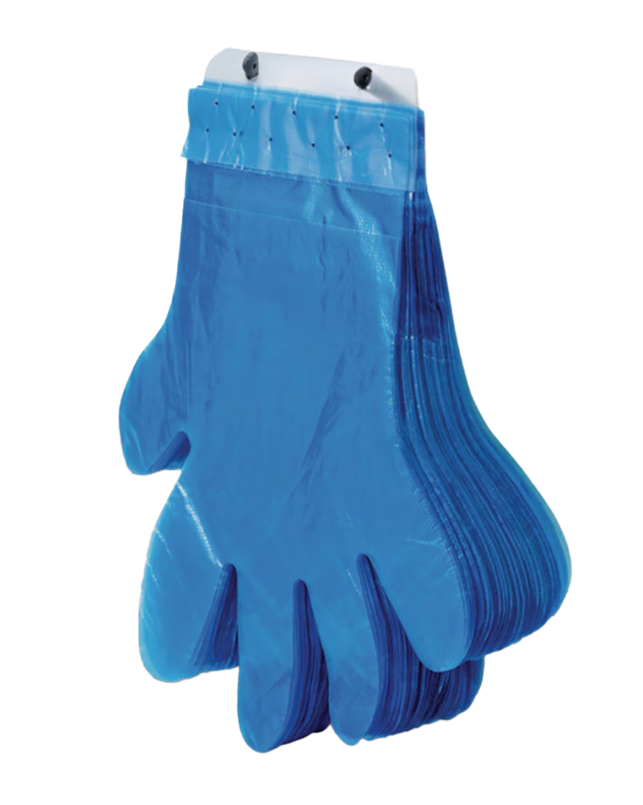 Blue Poly Gloves Fast Fit One Size SB100FF