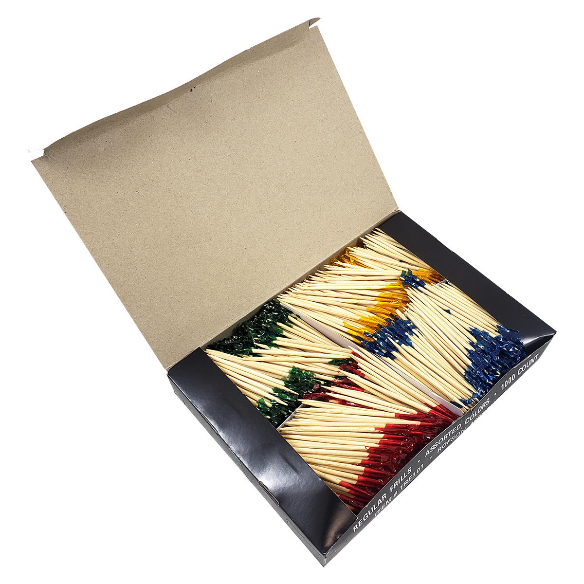 2.5" Frill Toothpicks - Decorative Cocktail & Appetizer Picks (Case of 10 x 1,000) - TRF101