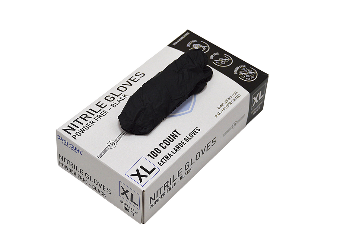 Lightweight Black Nitrile Gloves Extra Large NLWBLK100X