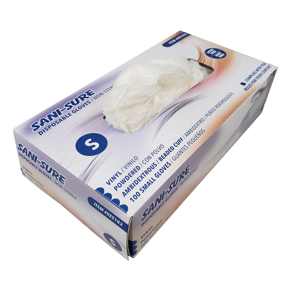 Clear Vinyl Gloves Powdered VES103