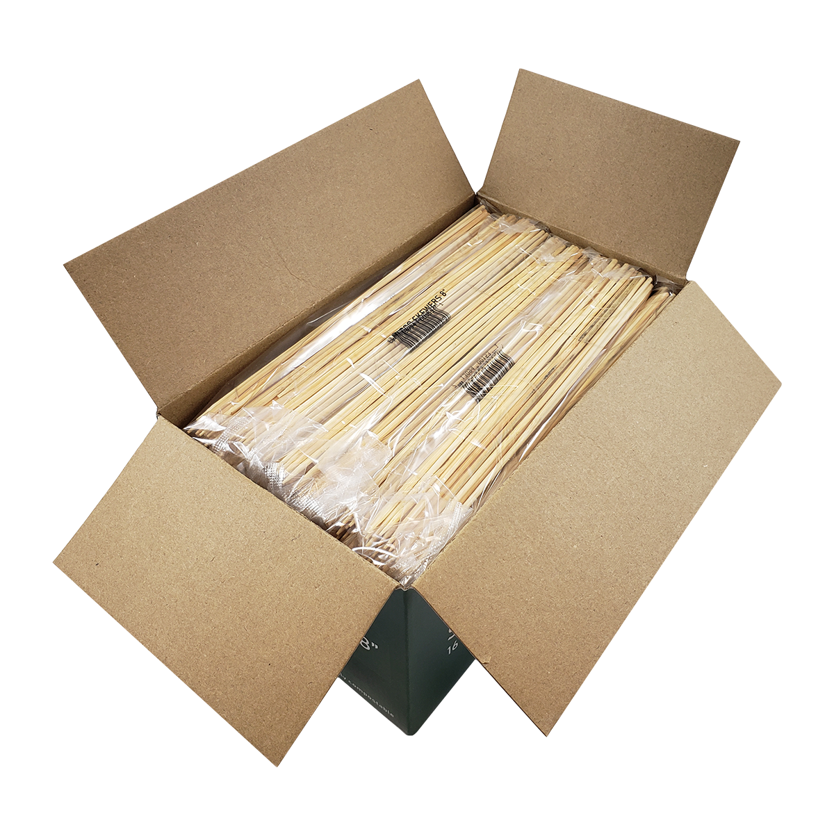 8" Bamboo Skewers - Disposable Grilling & Serving Skewers (Case of 12 x 16 x 100) - BA8