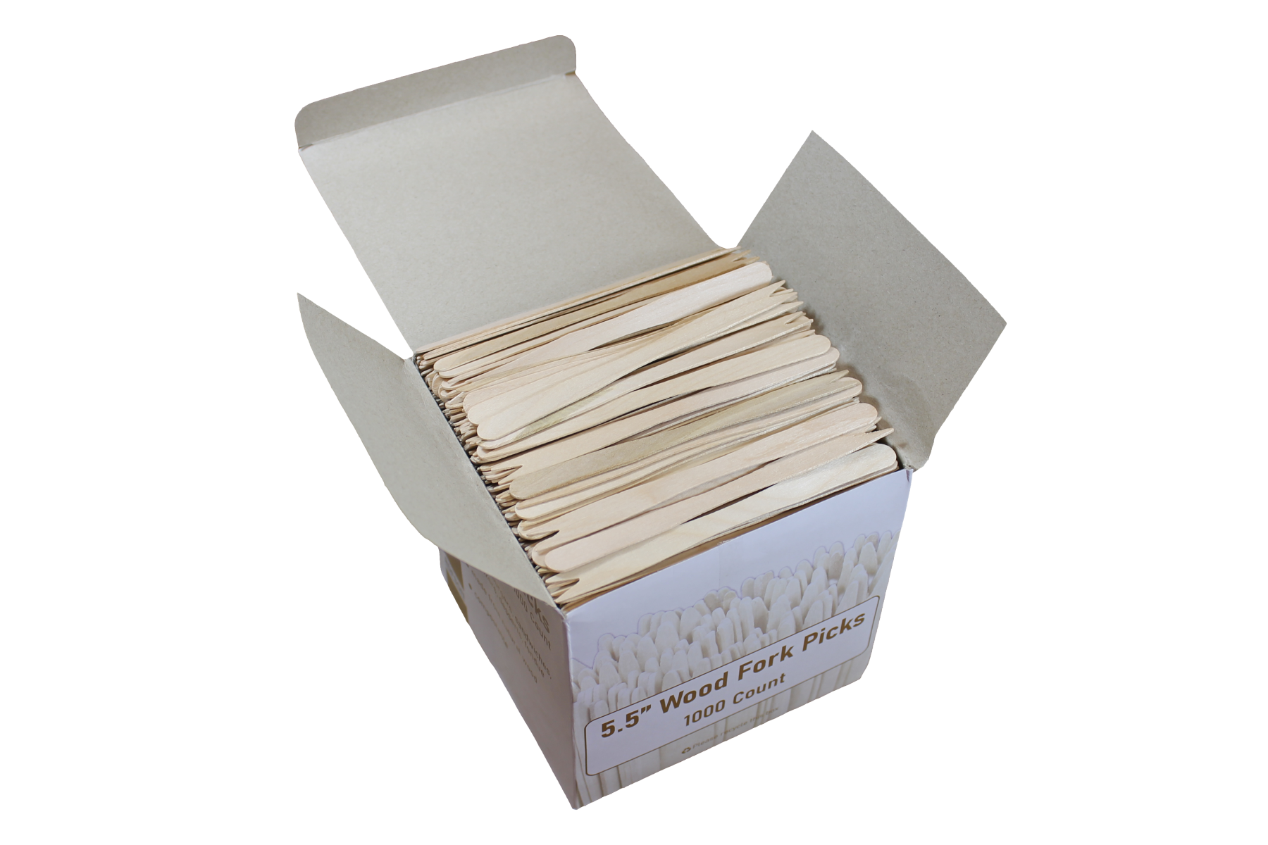 5.5" Wood Fork Picks - Disposable Sandwich & Appetizer Picks (Case of 8 x 1,000) - TWF1000
