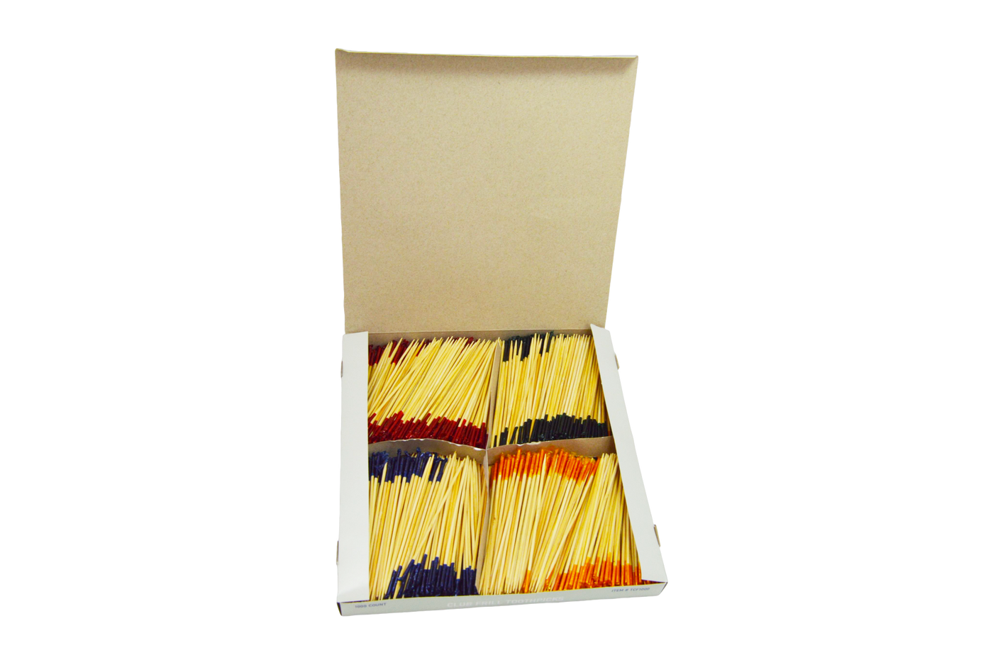 4" Club Frill Toothpicks - Decorative Sandwich Picks (Case of 10 x 1,000) - TCF1000