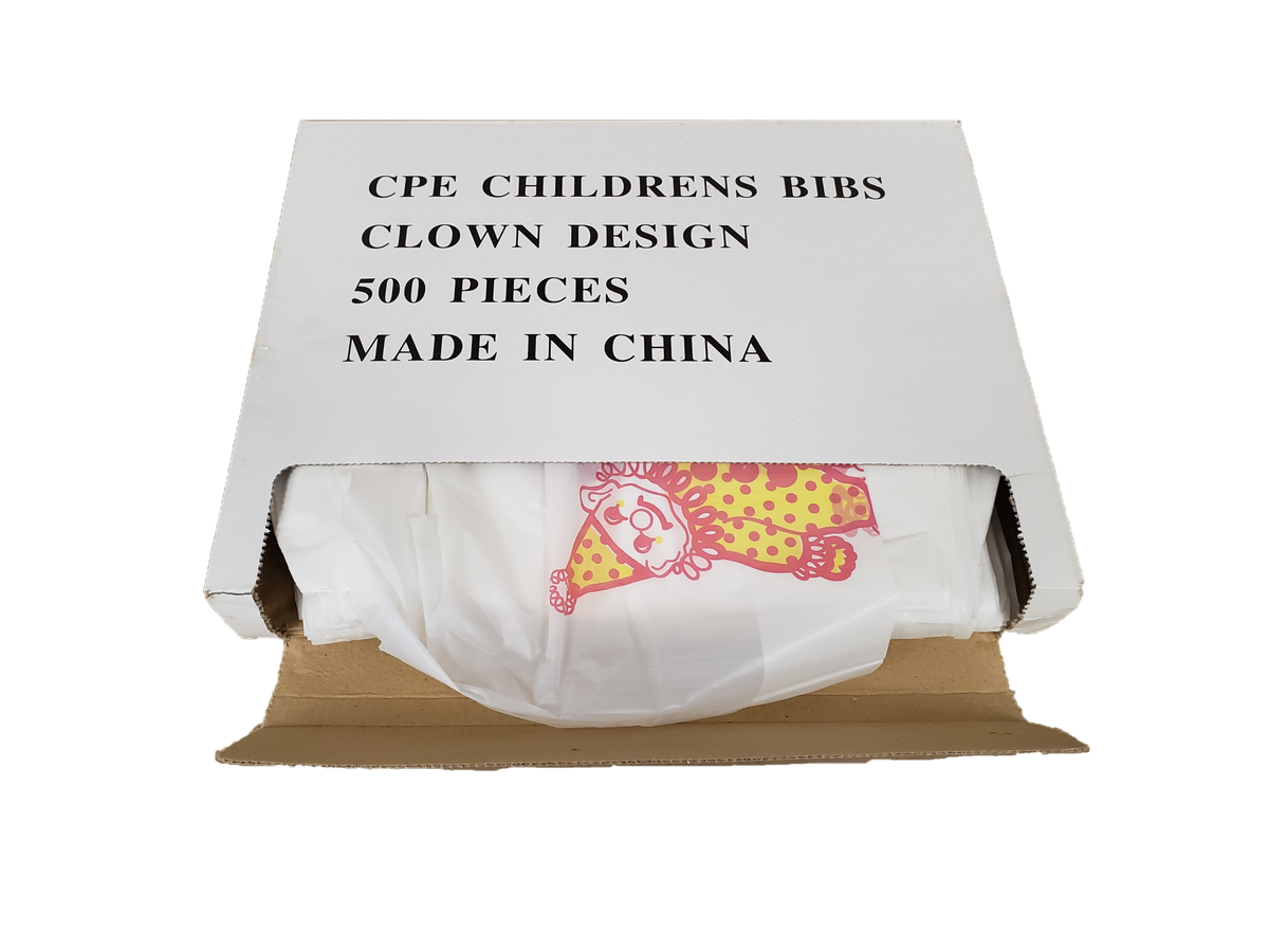 Clown Print Child Poly Bibs CCB200