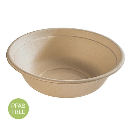 8" 32 OZ. ROUND COMPOSTABLE BOWL PFAS FREE (300/CS)