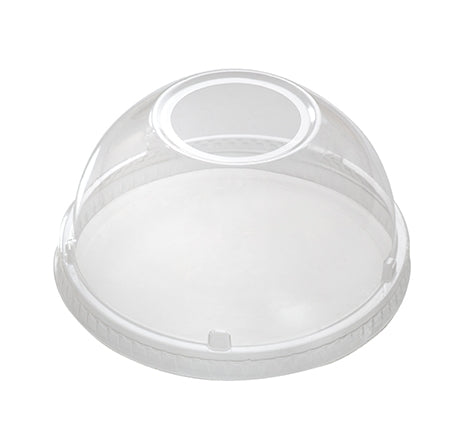 98MM PETE Dome Lid W/1.3" HOLE  FITS 12-24 OZ.