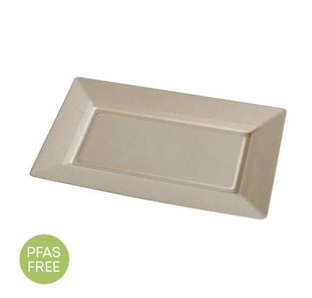 13" X 8" PFAS FREE RECTANGULAR PLATE- 150 Plates Per Case