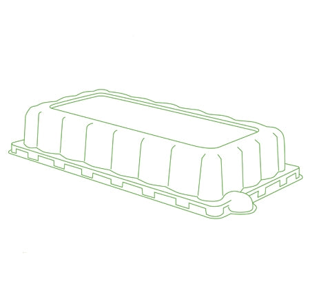 10" X 5" DOME LID FOR RECTANGLE PLATE