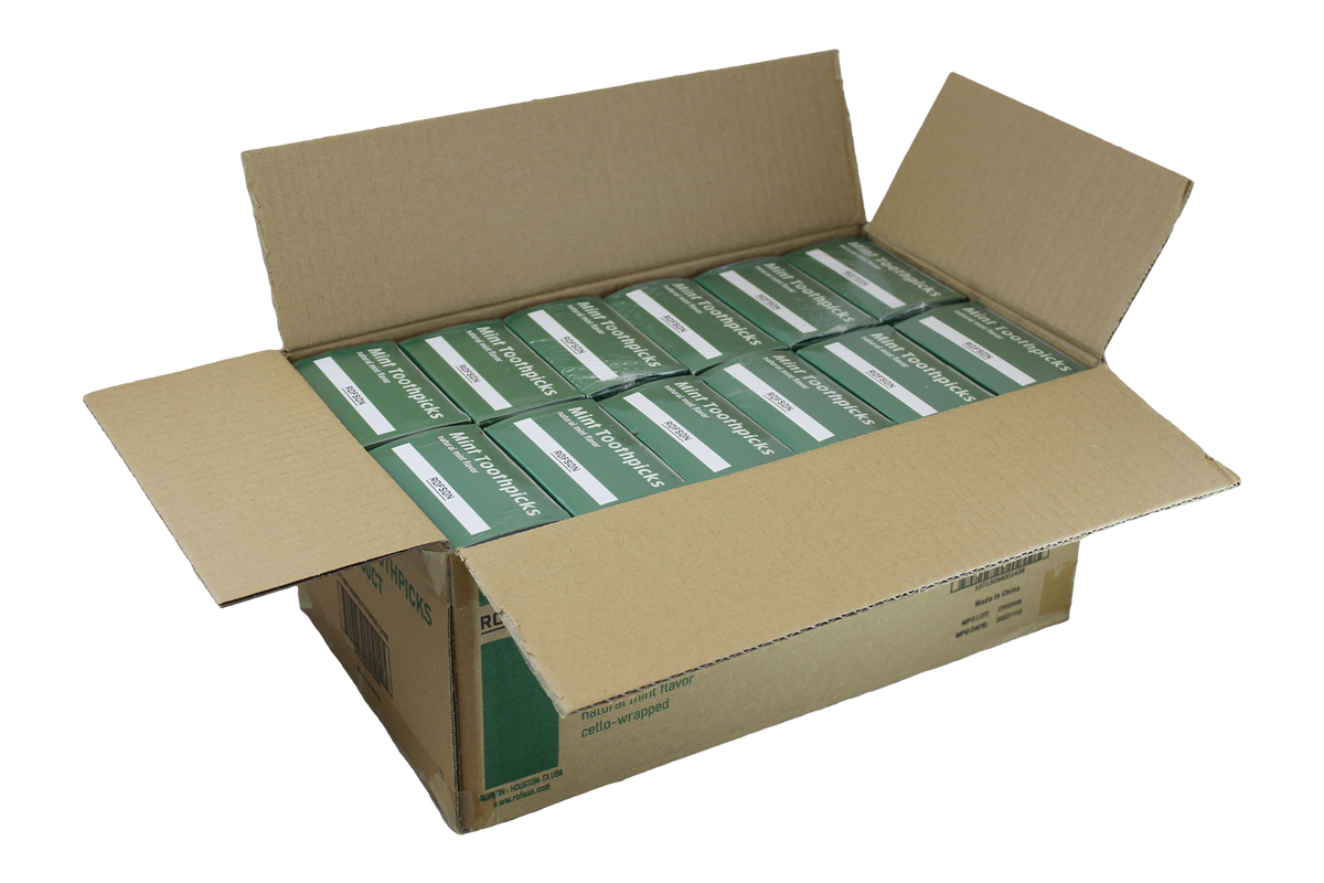 Mint Flavored Wood Toothpicks TMT12