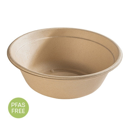 8" 40 OZ. ROUND COMPOSTABLE BOWL PFAS FREE (300/CS)