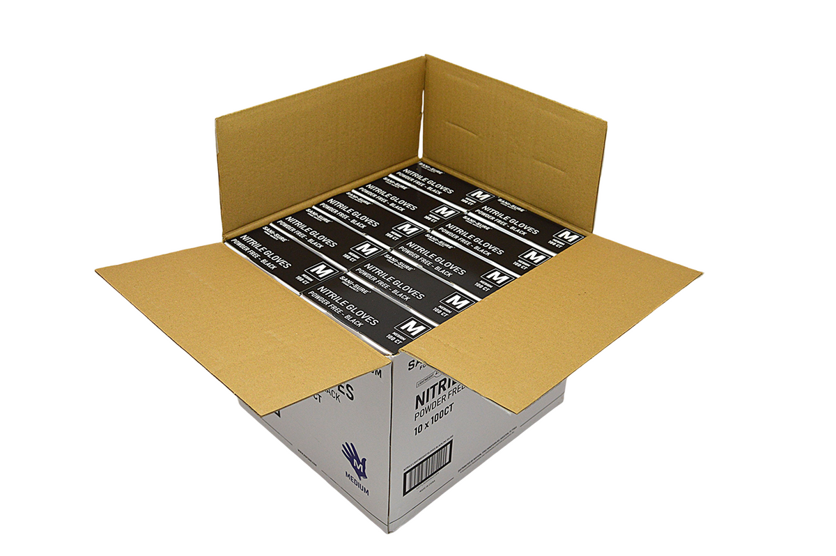 Lightweight Black Nitrile Gloves Medium NLWBLK100M